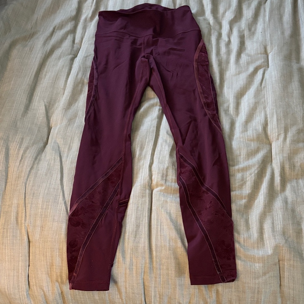 Lululemon Athletica Burgundy Leggings